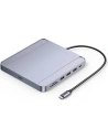 Hub UGREEN CM522 USB-C - 3 x USB 3.1 Gen 1 + SD/TF + RJ45 szary