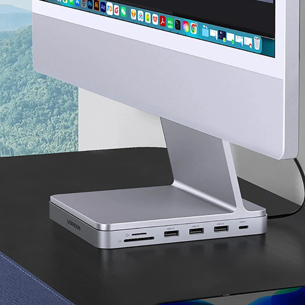 Hurtownia GSM - Hub UGREEN CM522 USB-C - 3 x USB 3.1 Gen 1 + SD/TF + RJ45 šedý - UGR1315GRY - {ean13} - Hurt