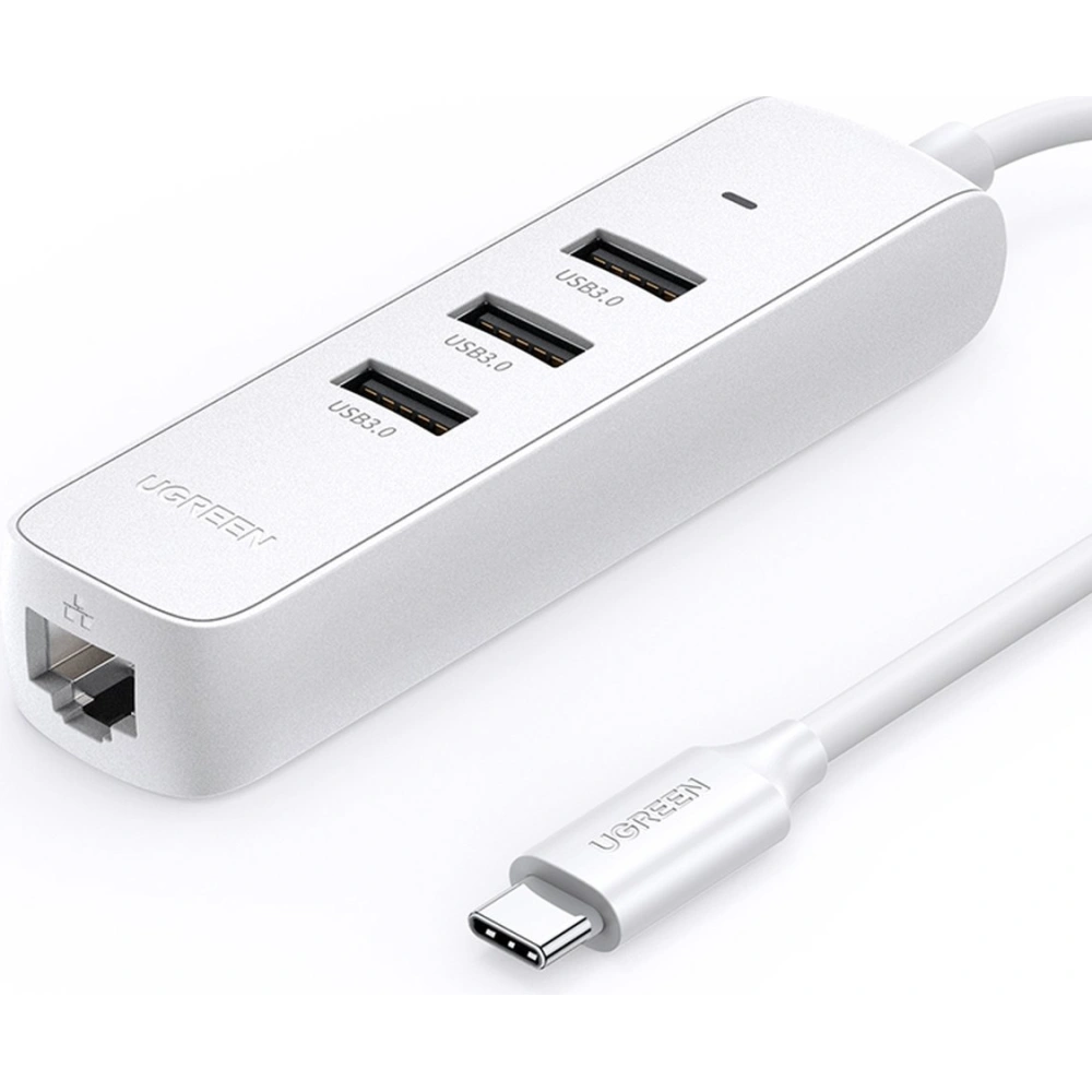 Hurtownia GSM - Hub UGREEN CM416 4w1 USB-C - 3x USB 3.1 Gen 1 + RJ45 PD bílý - UGR1316WHT - {ean13} - Hurt