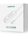 Wholesale UGREEN CM416 4-in-1 USB HUB Type C - 3x USB Type A 3.1 Gen 1 + RJ45 PD white - UGR1316WHT - {ean13} - Hurt