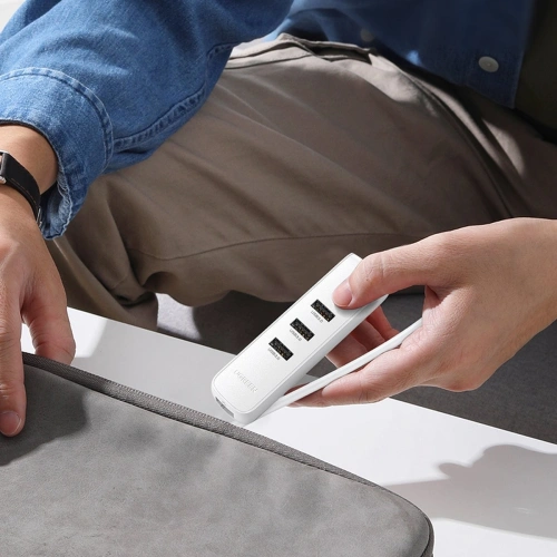 Hub UGREEN CM416 4w1 USB-C - 3x USB 3.1 Gen 1 + RJ45 PD biały