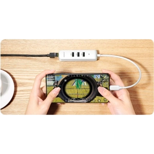 Hub UGREEN CM416 4w1 USB-C - 3x USB 3.1 Gen 1 + RJ45 PD biały