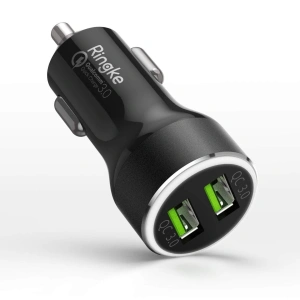 Ładowarka samochodowa Ringke RealX2 2x Quick Charge 3.0 Black
