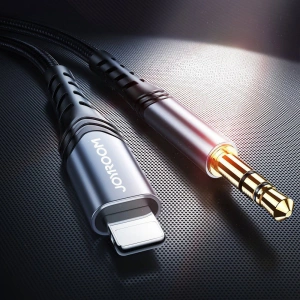 Wholesale Joyroom SY-A02 Lightning - AUX Cable 200cm Black - JYR094BLK - {ean13} - Hurt