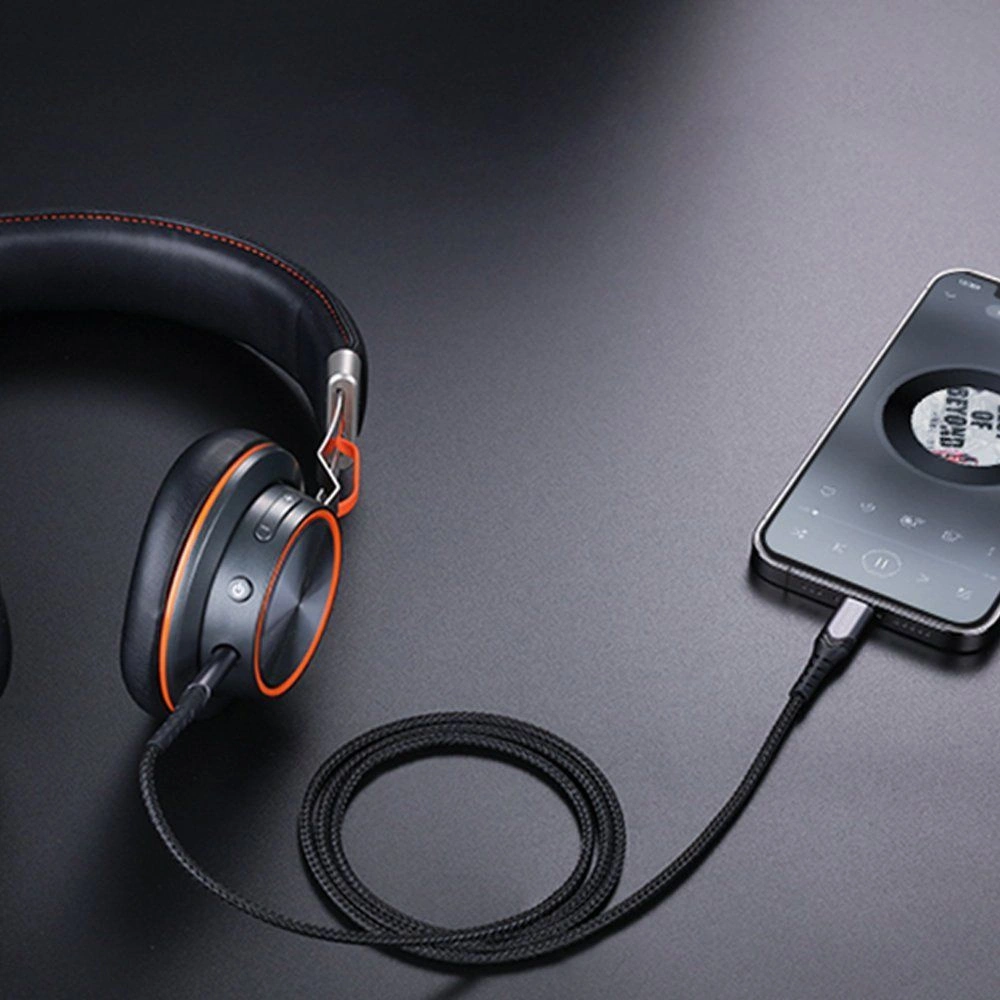 Hurtownia GSM - Kabel audio Joyroom SY-A02 Lightning - AUX 200 cm černý - JYR094BLK - {ean13} - Hurt