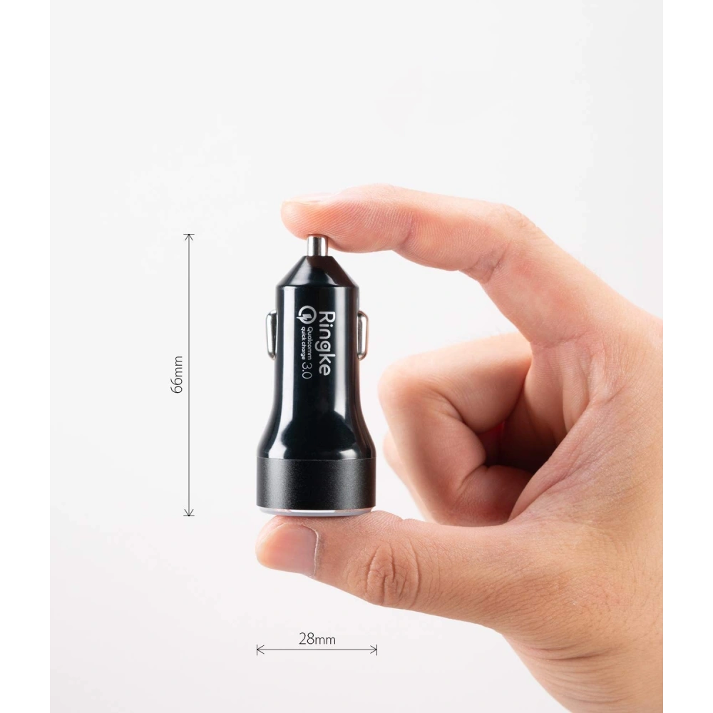 Hurtownia GSM - Nabíječka do auta Ringke RealX2 2x Quick Charge 3.0 Černá - RGK921 - {ean13} - Hurt