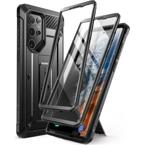 Etui Supcase Unicorn Beetle Pro Samsung Galaxy S22 Ultra Black [2 SET]