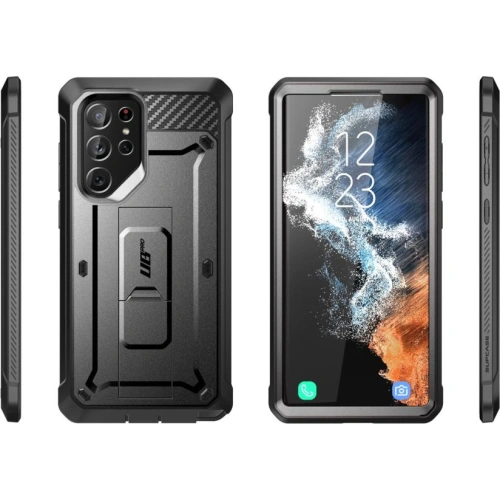 Etui Supcase Unicorn Beetle Pro Samsung Galaxy S22 Ultra Black [2 SET]