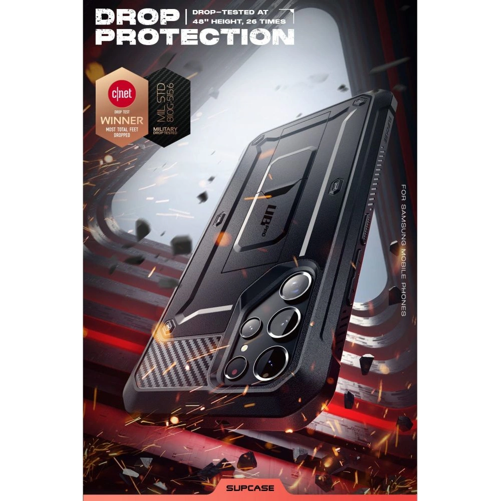Hurtownia GSM - Etui Supcase Unicorn Beetle Pro Samsung Galaxy S22 Ultra Black [2 SET] - SPC273BLK - {ean13} - Hurt