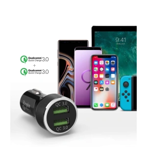 Ładowarka samochodowa Ringke RealX2 2x Quick Charge 3.0 Black