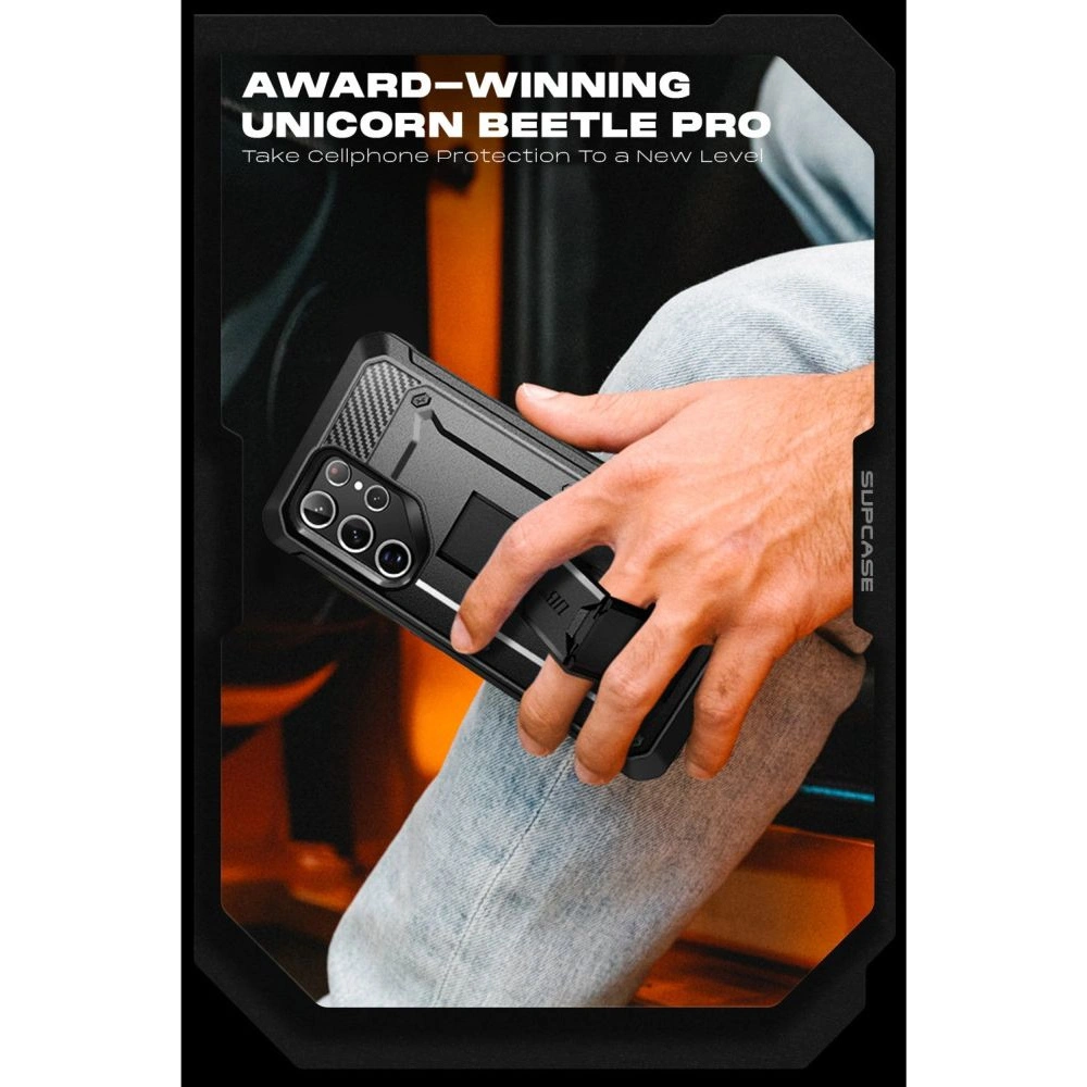 Hurtownia GSM - Etui Supcase Unicorn Beetle Pro Samsung Galaxy S22 Ultra Černá [2 SET] - SPC273BLK - {ean13} - Hurt