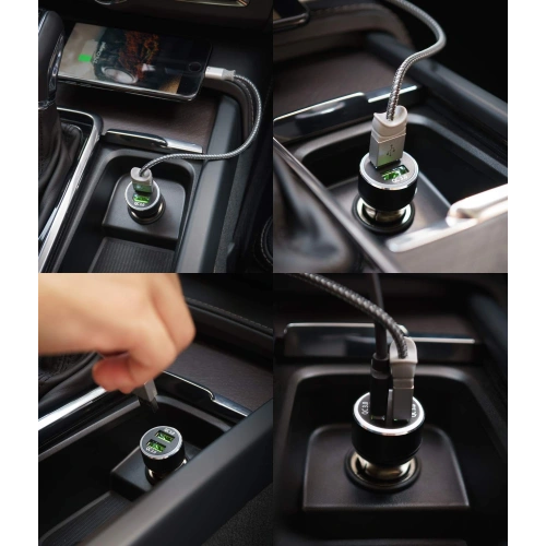 Ładowarka samochodowa Ringke RealX2 2x Quick Charge 3.0 Black