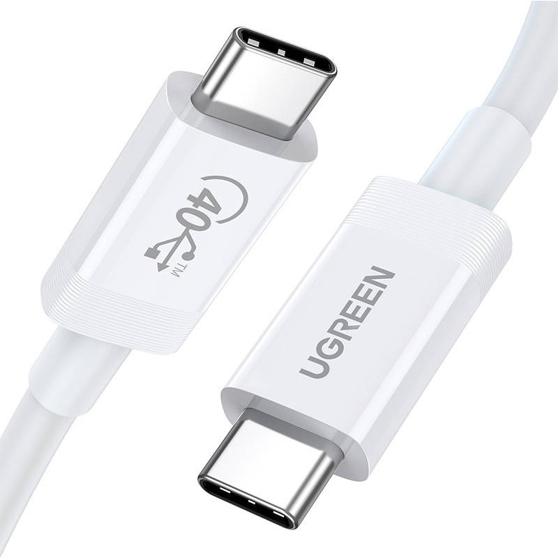 Hurtownia Ugreen - 6957303841134 - UGR1321WHT - Kabel UGREEN USB4 USB-C - USB-C 40Gbps 0.8m (biały) - B2B homescreen