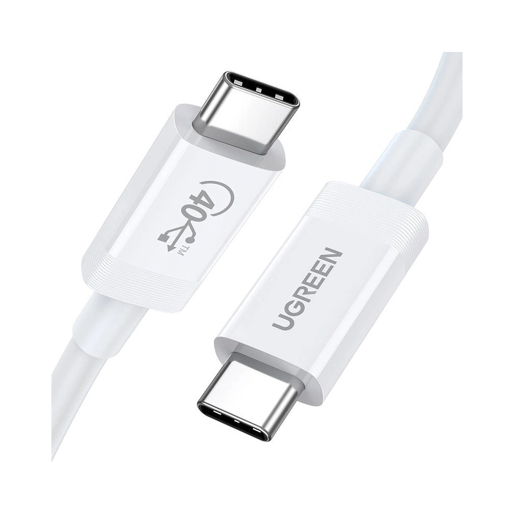 Hurtownia GSM - Kabel UGREEN USB4 USB-C - USB-C 40Gbps 0.8m (biały) - UGR1321WHT - {ean13} - Hurt