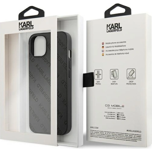 Etui Karl Lagerfeld KLHCP13SPTLK Apple iPhone 13 mini hardcase czarny/black Perforated Allover