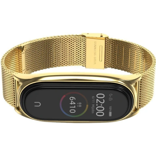 Bransoleta Tech-Protect Milaneseband Xiaomi Mi Band 7 Gold