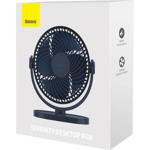 Wentylator biurkowy Baseus Serenity, USB (niebieski)