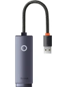 Adapter sieciowy Baseus Lite Series USB do RJ45, 100Mbps (szary)