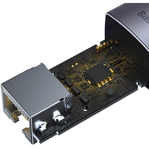 Adapter sieciowy Baseus Lite Series USB do RJ45, 100Mbps (szary)