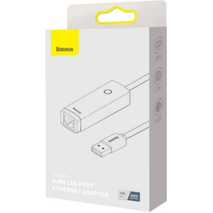 Adapter sieciowy Baseus Lite Series USB do RJ45, 100Mbps (szary)