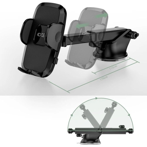 Uchwyt samochodowy Tech-Protect V3 Universal Windshield & Dashboard Car Mount Black