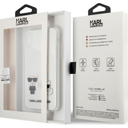 Etui Karl Lagerfeld KLHCI65CKTR Apple iPhone XS Max hardcase Transparent Karl & Choupette