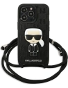 Hurtownia GSM - Etui Karl Lagerfeld KLHCP13LCMNIPK Apple iPhone 13 Pro hardcase czarny/black Leather Monogram Patch and Cord Iconik - KLD952BLK - {ean13} - Hurt