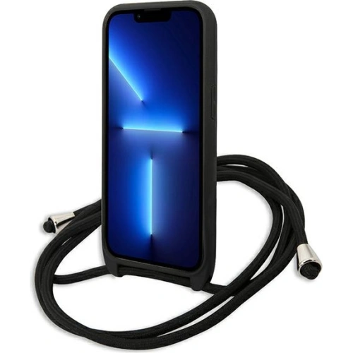 Etui Karl Lagerfeld KLHCP13LCMNIPK Apple iPhone 13 Pro hardcase czarny/black Leather Monogram Patch and Cord Iconik