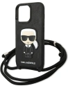 Hurtownia GSM - Etui Karl Lagerfeld KLHCP13LCMNIPK Apple iPhone 13 Pro hardcase czarny/black Leather Monogram Patch and Cord Iconik - KLD952BLK - {ean13} - Hurt
