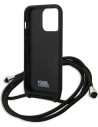 Hurtownia GSM - Etui Karl Lagerfeld KLHCP13LCMNIPK Apple iPhone 13 Pro hardcase czarny/black Leather Monogram Patch and Cord Iconik - KLD952BLK - {ean13} - Hurt