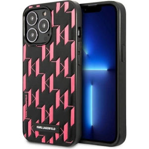Etui Karl Lagerfeld KLHCP13LMNMP1P Apple iPhone 13 Pro hardcase różowy/pink Monogram Plaque