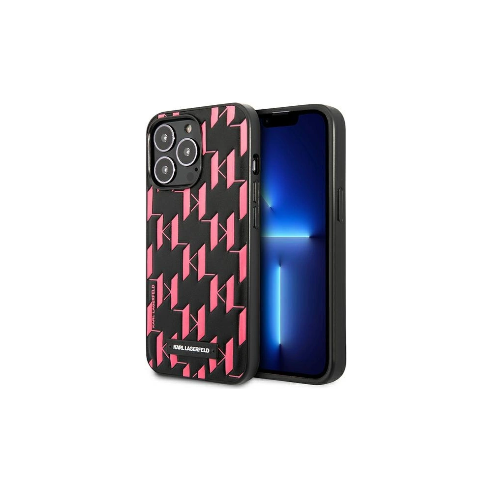 Wholesale Karl Lagerfeld KLHCP13LMNMP1P Apple iPhone 13 Pro hardcase pink Monogram Plaque - KLD953PNK - {ean13} - Hurt