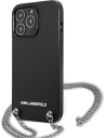 Wholesale Karl Lagerfeld KLHCP13LPMK Apple iPhone 13 Pro hardcase black Leather Textured and Chain - KLD954BLK - {ean13} - Hurt