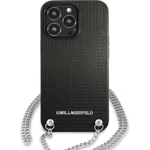 Etui Karl Lagerfeld KLHCP13LPMK Apple iPhone 13 Pro hardcase czarny/black Leather Textured and Chain