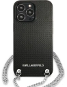 Wholesale Karl Lagerfeld KLHCP13LPMK Apple iPhone 13 Pro hardcase black Leather Textured and Chain - KLD954BLK - {ean13} - Hurt