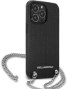 Wholesale Karl Lagerfeld KLHCP13LPMK Apple iPhone 13 Pro hardcase black Leather Textured and Chain - KLD954BLK - {ean13} - Hurt