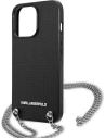 Wholesale Karl Lagerfeld KLHCP13LPMK Apple iPhone 13 Pro hardcase black Leather Textured and Chain - KLD954BLK - {ean13} - Hurt