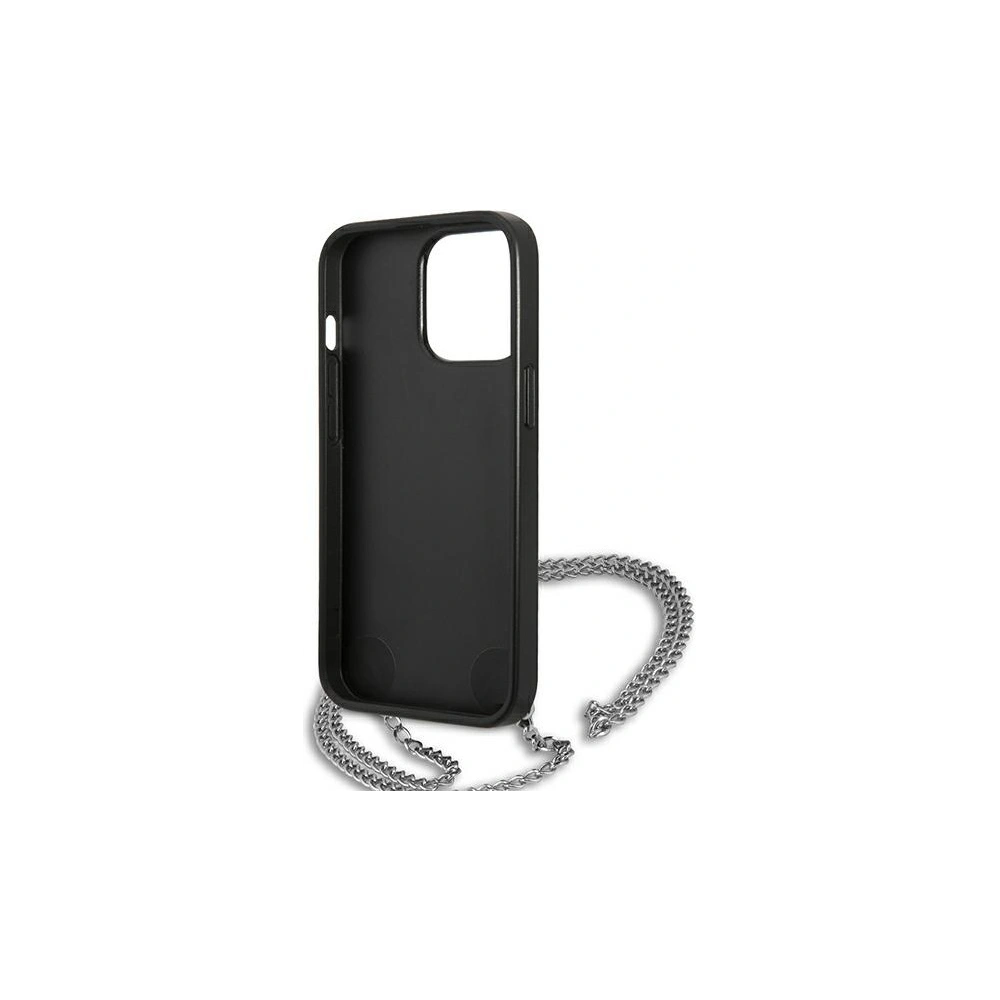 Wholesale Karl Lagerfeld KLHCP13LPMK Apple iPhone 13 Pro hardcase black Leather Textured and Chain - KLD954BLK - {ean13} - Hurt