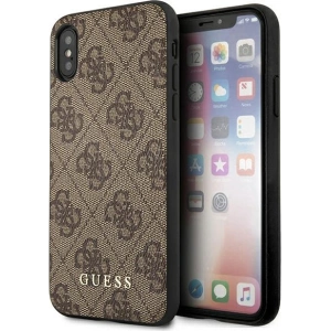Hurtownia GSM - Case Guess GUHCI65G4GFBR Apple iPhone XS Max braun/braun Hülle Hard Case 4G Metall Gold Logo - GUE1820BR - {ean13} - Hurt