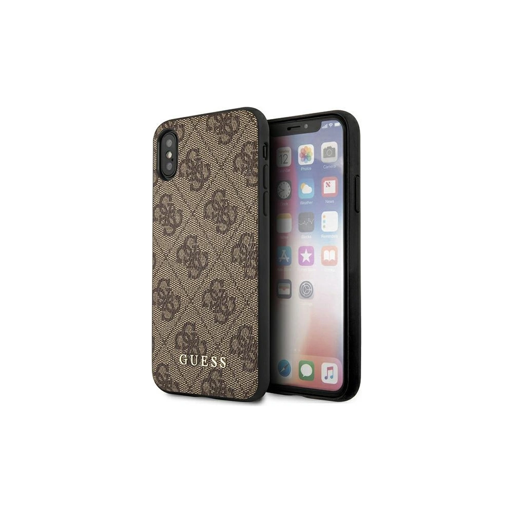 Hurtownia GSM - Etui Guess GUHCI65G4GFBR Apple iPhone XS Max hnědý/brown hard case 4G Metal Gold Logo - GUE1820BR - {ean13} - Hurt