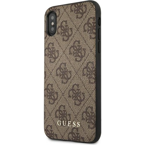 Etui Guess GUHCI65G4GFBR Apple iPhone XS Max brązowy/brown hard case 4G Metal Gold Logo