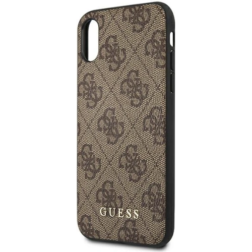 Etui Guess GUHCI65G4GFBR Apple iPhone XS Max brązowy/brown hard case 4G Metal Gold Logo