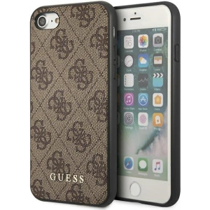Hurtownia GSM - Etui Guess GUHCI8G4GFBR Apple iPhone SE 2022/2020/8/7 brązowy/brown hard case 4G Metal Gold Logo - GUE1821BR - {ean13} - Hurt