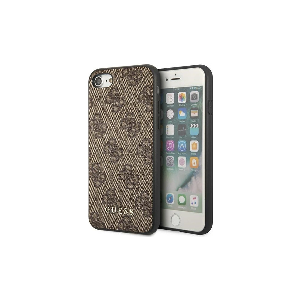 Hurtownia GSM - Etui Guess GUHCI8G4GFBR Apple iPhone SE 2022/2020/8/7 hnědý/brown tvrdý kryt 4G Metal Gold Logo - GUE1821BR - {ean13} - Hurt