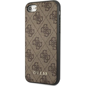 Hurtownia GSM - Etui Guess GUHCI8G4GFBR Apple iPhone SE 2022/2020/8/7 brązowy/brown hard case 4G Metal Gold Logo - GUE1821BR - {ean13} - Hurt