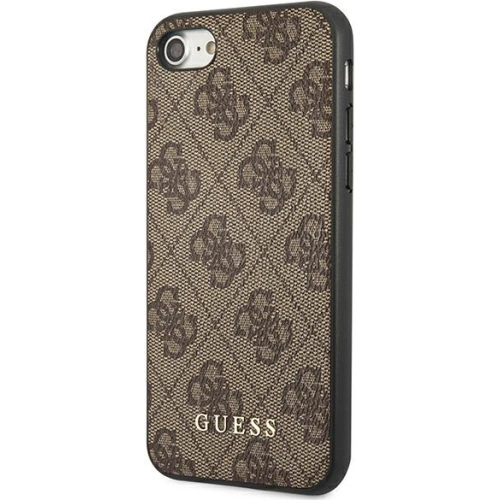 Etui Guess GUHCI8G4GFBR Apple iPhone SE 2022/2020/8/7 brązowy/brown hard case 4G Metal Gold Logo