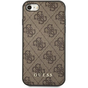 Hurtownia GSM - Etui Guess GUHCI8G4GFBR Apple iPhone SE 2022/2020/8/7 brązowy/brown hard case 4G Metal Gold Logo - GUE1821BR - {ean13} - Hurt