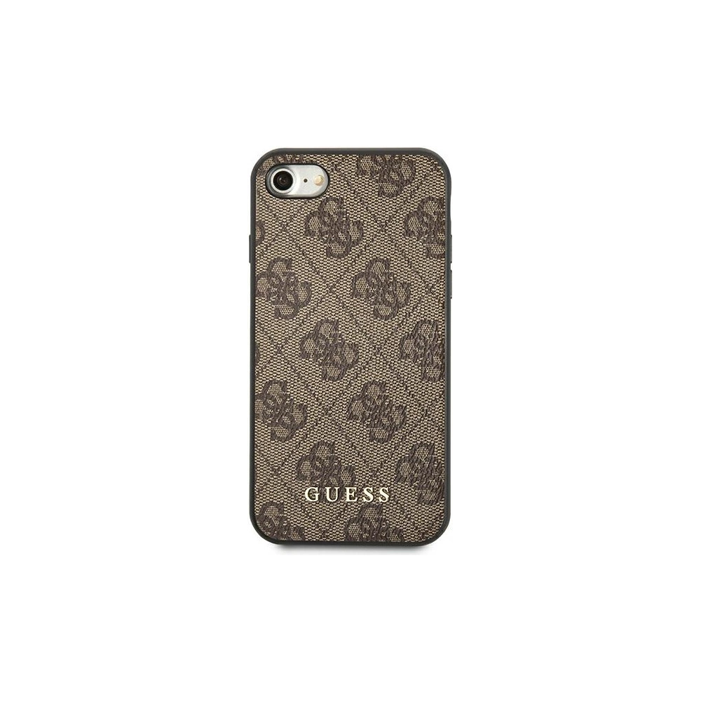 Hurtownia GSM - Etui Guess GUHCI8G4GFBR Apple iPhone SE 2022/2020/8/7 hnědý/brown tvrdý kryt 4G Metal Gold Logo - GUE1821BR - {ean13} - Hurt