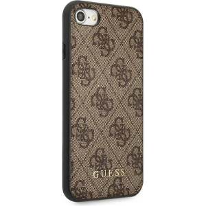 Hurtownia GSM - Etui Guess GUHCI8G4GFBR Apple iPhone SE 2022/2020/8/7 brązowy/brown hard case 4G Metal Gold Logo - GUE1821BR - {ean13} - Hurt