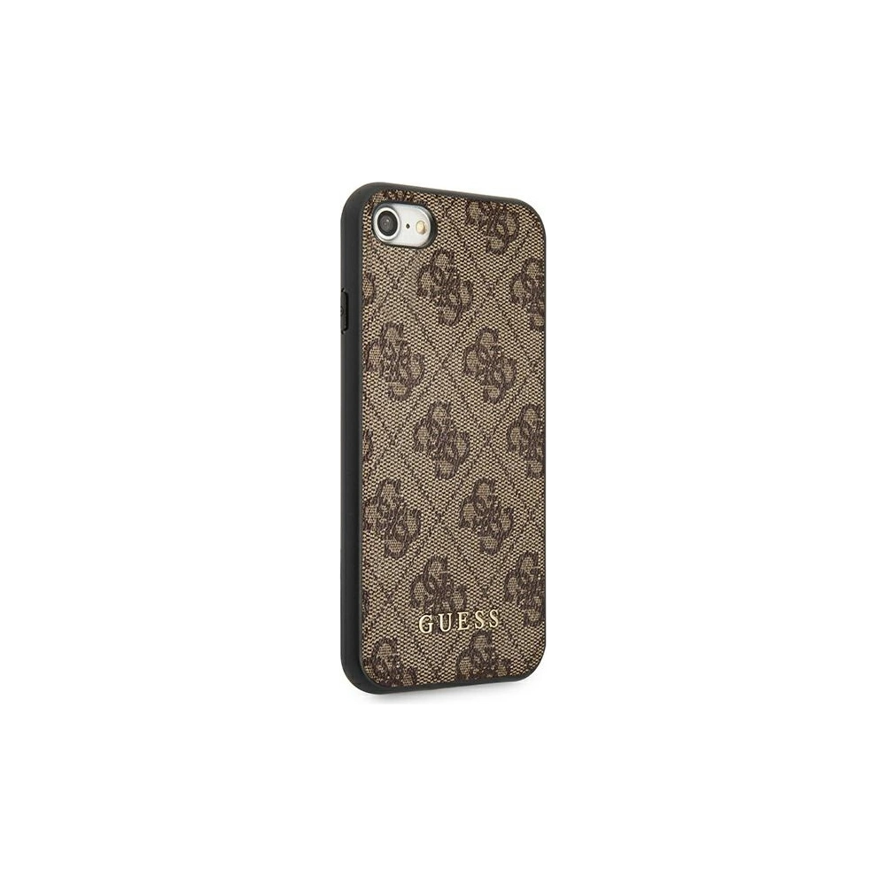 Hurtownia GSM - Etui Guess GUHCI8G4GFBR Apple iPhone SE 2022/2020/8/7 hnědý/brown tvrdý kryt 4G Metal Gold Logo - GUE1821BR - {ean13} - Hurt